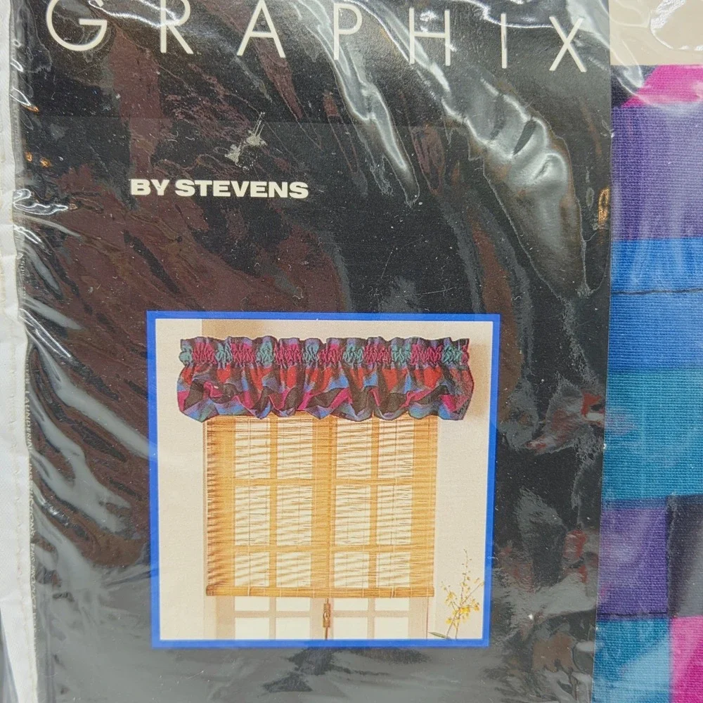 2x Vintage 90s Window Valance Graphix By Stevens 84